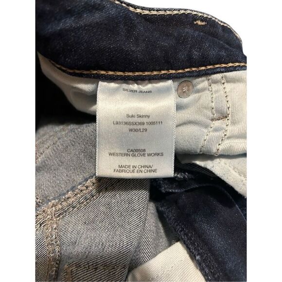 Silver Jeans Co Suki Skinny Blue Jeans Women’s Size 30W/29L - Picture 4 of 14